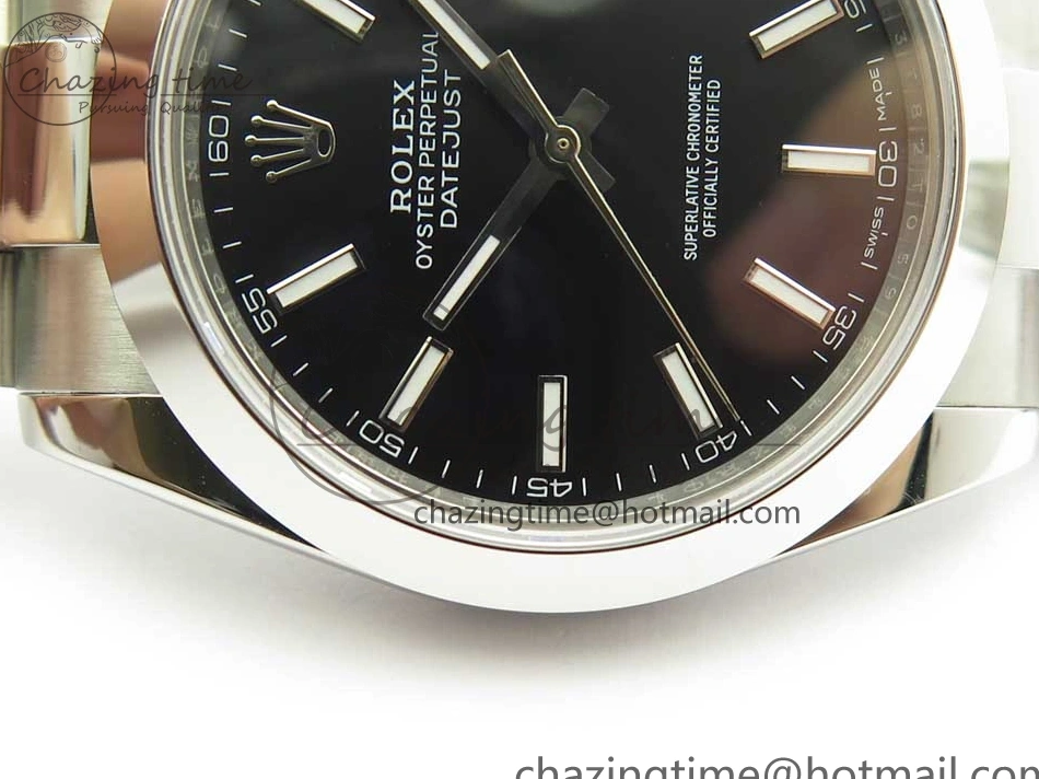 MiroTime 0523 DateJust II 126334 41mm SS BP 1:1 Best Edition Black Dial Sticks Makers on Oyster Bracelet ZeroBulk 3325